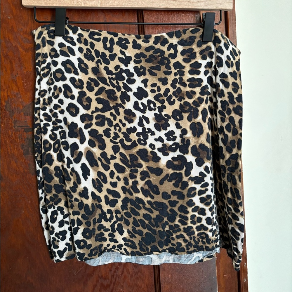Cheetah print mini skirt